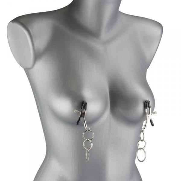 Pinces för bröst - KÄRLEK &amp; VIBBAR - 3 Metallringar BDSM