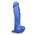 Miniatyrbild 1 av 4: Wyatt medicinsk silikon sugkopp dildo - LOVE AND VIBES Metallic Blue Collection