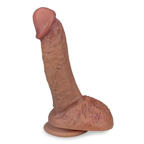 Truestyle Cory 19,5 cm silikon sugkopp dildo - LOVE AND VIBES Light Skin Collection