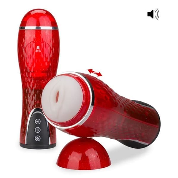 Tonnor fram och tillbaka röstfunktion masturbator - LOVE AND VIBES Collection Red