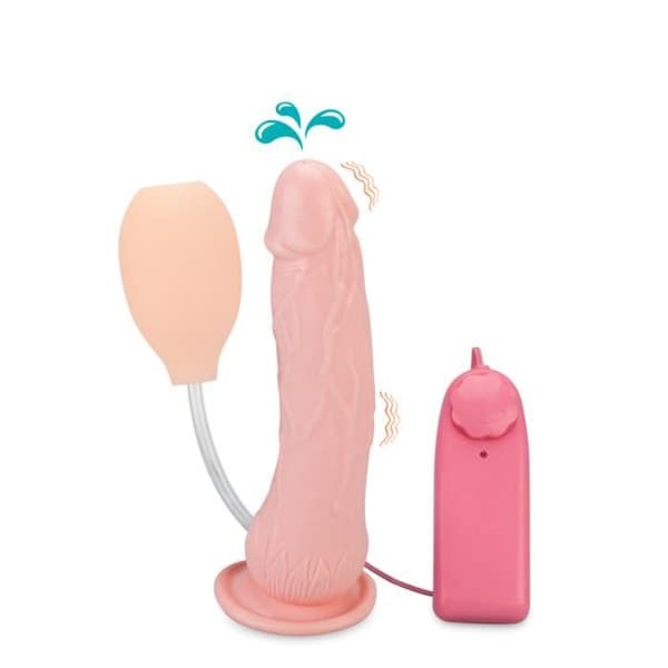 Realistisk dildo vibrerande sugkopp Ejakulator