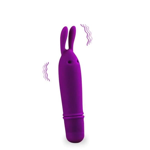 Vibromassör Bunny - KÄRLEK &amp; VIBRAR - Mini - Silikon - Lila - Klitoris - Vibrerande