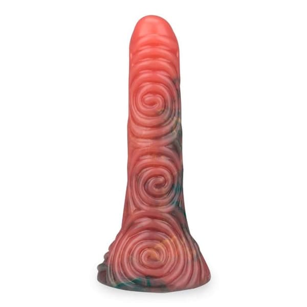 Spiral sugkoppsdildo - LOVE AND VIBES Fuchsia Collection