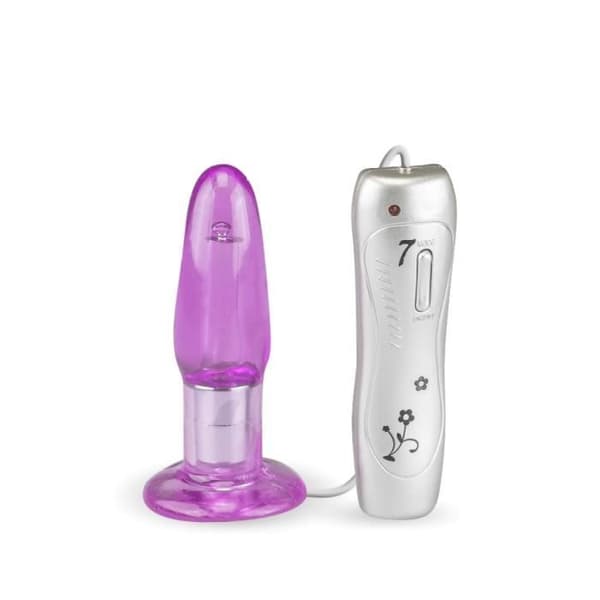 Vibrerande analplugg - LOVE & VIBES - Rubber Touch - Flashig - 7 vibrationslägen