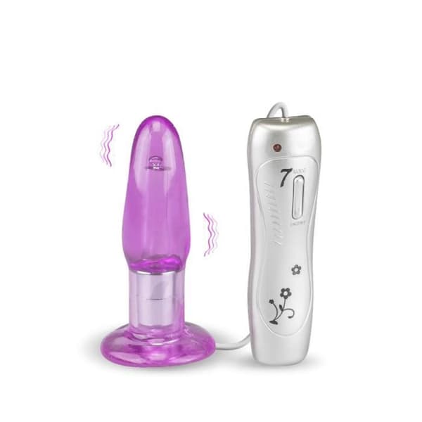Vibrerande analplugg - LOVE &amp; VIBES - Rubber Touch - Flashig - 7 vibrationslägen