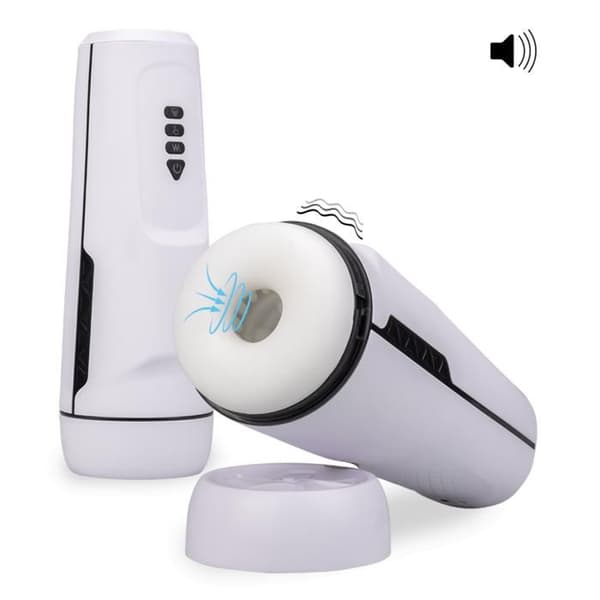 Wilder Vibrating and Aspiring Male Masturbator - LOVE AND VIBES Collection White