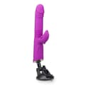 Miniatyrbild 3 av 4: Vibro fram och tillbaka kaninvibrator med flip sugkopp - LOVE AND VIBES Collection Lila