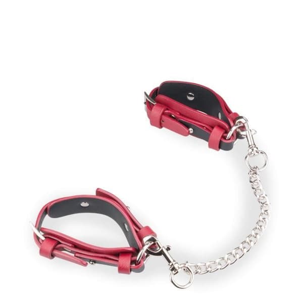 BDSM bondage kit 8 delar veganskt läder - LOVE AND VIBES Collection Red