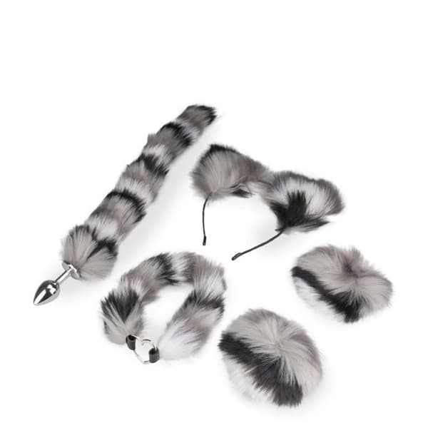 Furry kattdräktset - LOVE AND VIBES Collection Grå