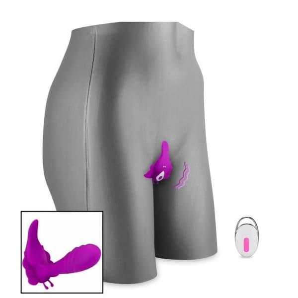 USB magnetiska fjärilsvibratortrosor 12 lägen - Orgasmic Violet Collection