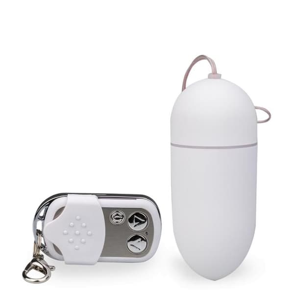 XL fjärrstyrt vibrerande ägg - EggXiting White Collection