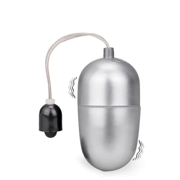 Wiggle Vibrating Egg - M - EggXiting Silver Collection