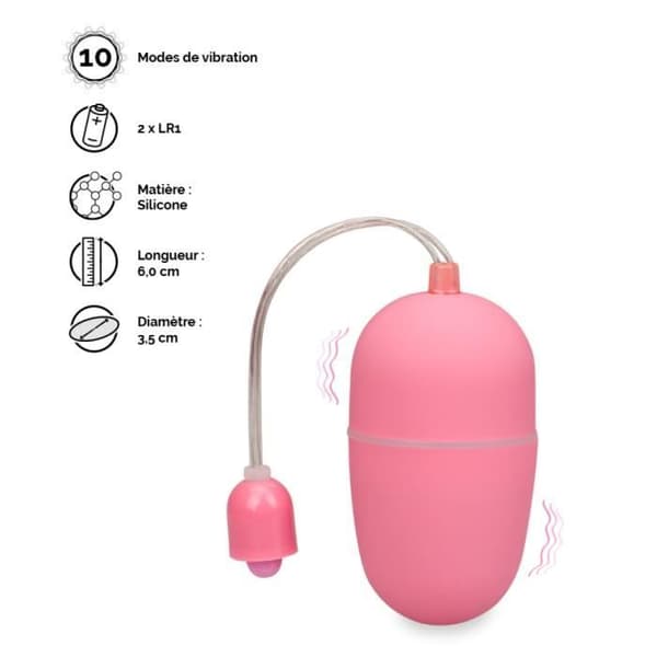 Wiggle Vibrating Egg - M - EggXiting Pink Collection