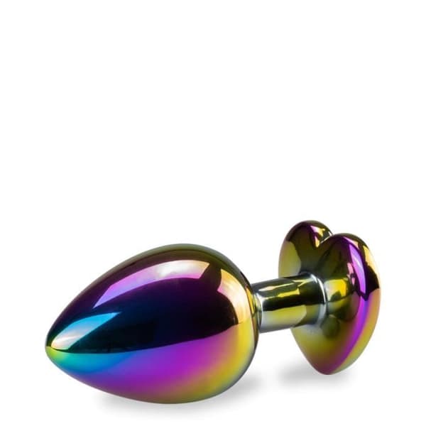 Rainbow heart rosebud anal juvel M - LOVE AND VIBES Collection Multicolor