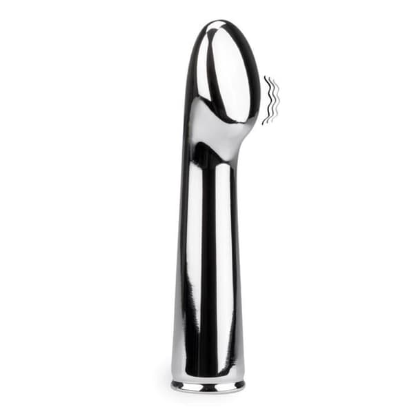 Spegel 9-läges metallvibrator - LOVE AND VIBES Collection Silver