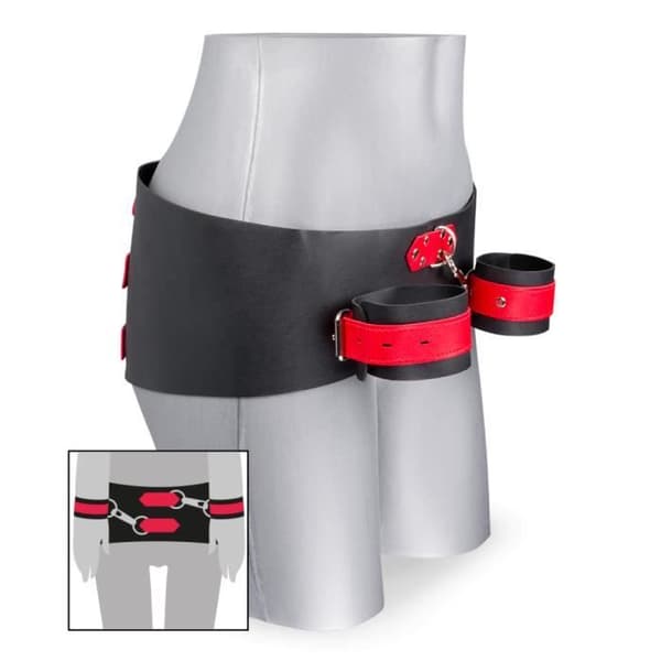 Läderimitationer på höfter och handleder - LOVE AND VIBES Black and Red Collection