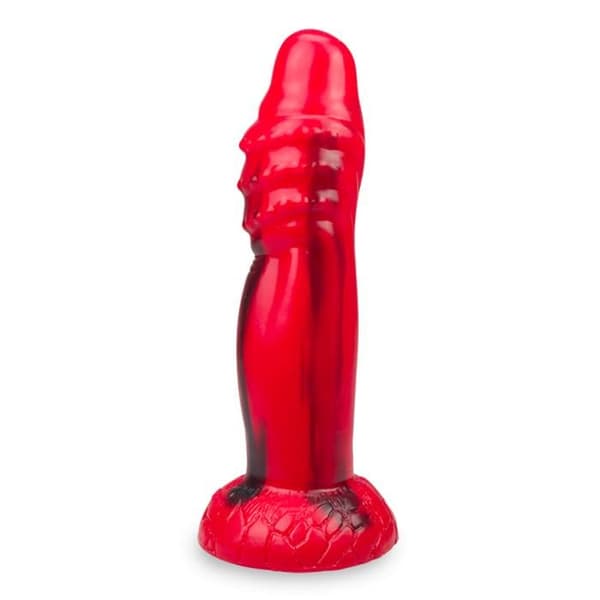 Krokodildjur sugkoppsdildo - LOVE AND VIBES Red Collection
