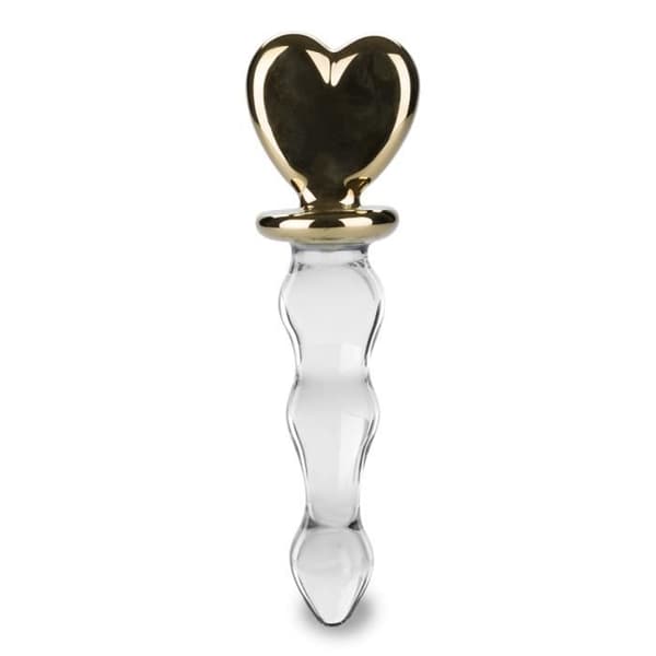 Golden Heart Glass Dildo - LOVE AND VIBES Collection