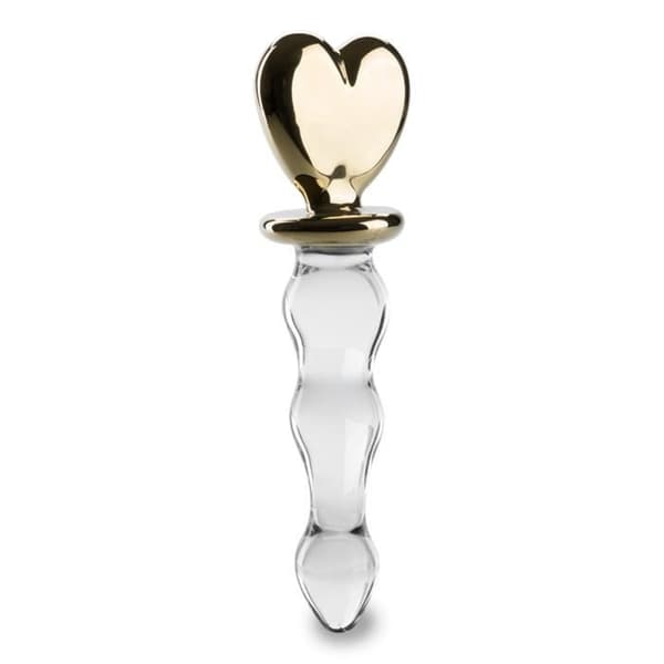 Golden Heart Glass Dildo - LOVE AND VIBES Collection