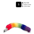 Miniatyrbild 2 av 4: Pride vegansk pälsräv svansplugg - LOVE AND VIBES Collection Multicolor