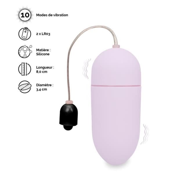 Wiggle Vibrating Egg - L - EggXiting Lilac Collection