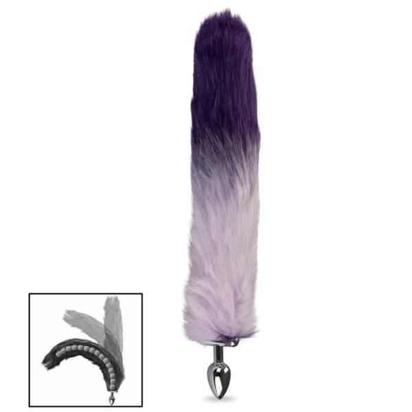 Rosebud anal plugg katt svans och pannband - Diamond Violet Collection