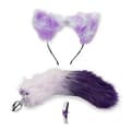 Miniatyrbild 2 av 4: Rosebud anal plugg katt svans och pannband - Diamond Violet Collection