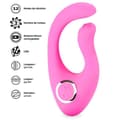 Miniatyrbild 2 av 4: Böjd klitorisvibrator 12 lägen USB magnetisk - LOVE AND VIBES Collection Pink