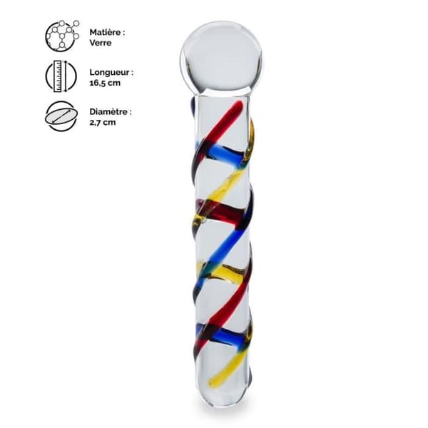 Primary Glass Dildo - LOVE AND VIBES Crystal Collection