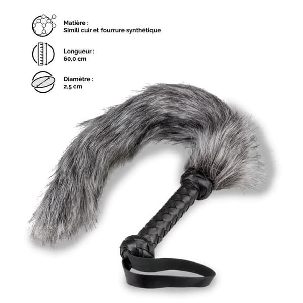 Fox tail piska - LOVE AND VIBES Collection Svart