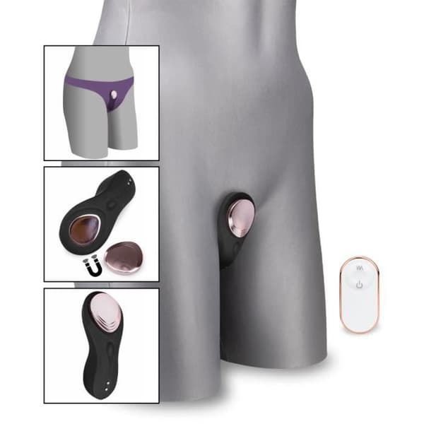 Mystery fjärrstyrd vibrerande trosstimulator - LOVE AND VIBES Collection Black