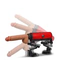 Miniatyrbild 3 av 4: Jävla maskin med uppvärmda och vibrerande dildos - LOVE AND VIBES Red Collection