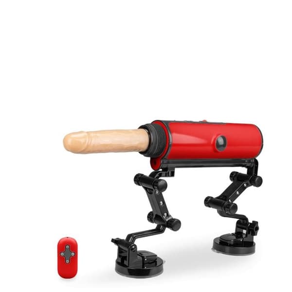 Jävla maskin med uppvärmda och vibrerande dildos - LOVE AND VIBES Red Collection