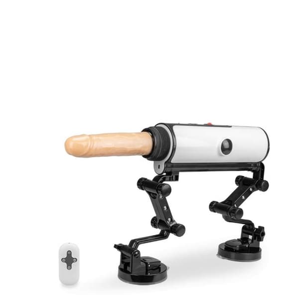 Jävla maskin med uppvärmda och vibrerande dildos - LOVE AND VIBES White Collection