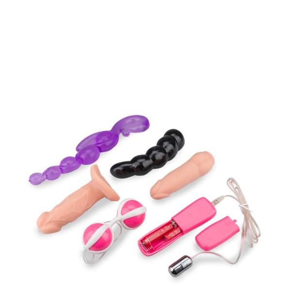 Sexigt paket med 5 vibrerande sexleksaker.