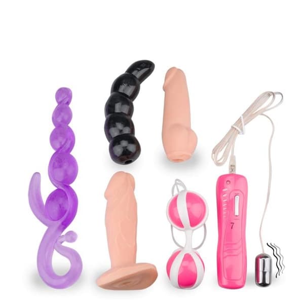 Sexigt paket med 5 vibrerande sexleksaker.