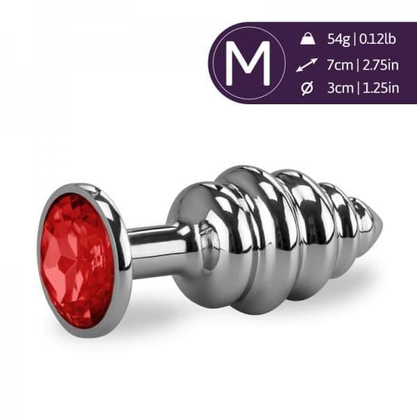 Liten Twisted Rosebud Anal Jewel-Ruby