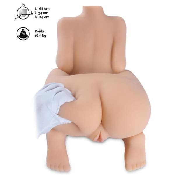 Mega Silikondocka 16,5 kg Anus Vagina Bröst