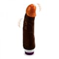 Miniatyrbild 1 av 2: Svart Flexibel Vibrerande Realistisk Dildo