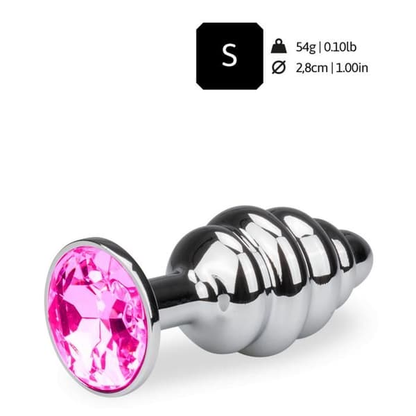 Liten-rosa kvarts vriden rosenknopp Anal Jewel