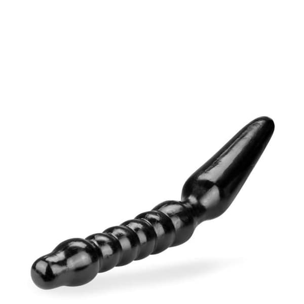 Dubbel analplugg - PVC - Dubbel penetration - Vit - 38cm