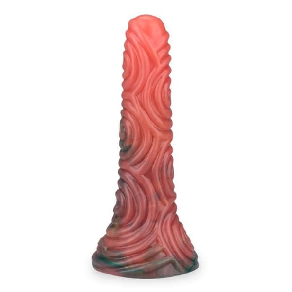 Sexleksak - Spiral sugkoppsdildo - Flexibel - Vit - Medium