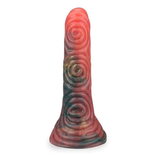 Sexleksak - Spiral sugkoppsdildo - Flexibel - Vit - Medium