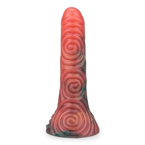 Sexleksak - Spiral sugkoppsdildo - Flexibel - Vit - Medium