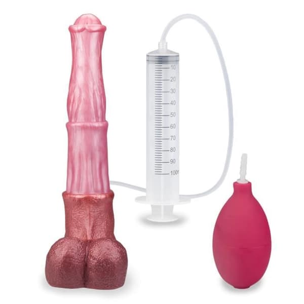 Häst ejakulator sugkopp dildo 32,0cm