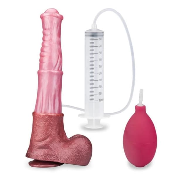 Häst ejakulator sugkopp dildo 32,0cm