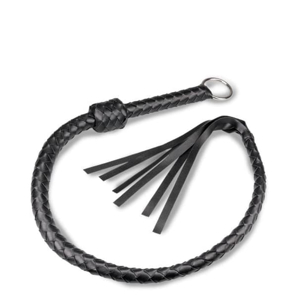 BDSM piska - Märke - 105,0 cm - Flätat konstläder - Remmar för starka sensationer
