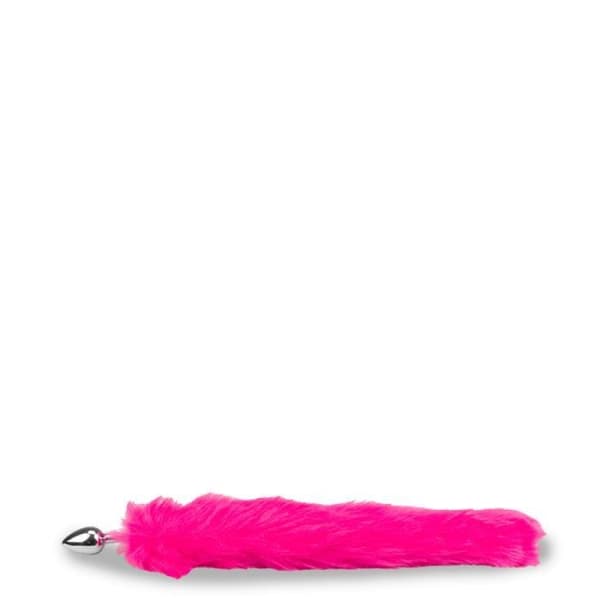 Fuschia vegansk pälsräv svansplugg