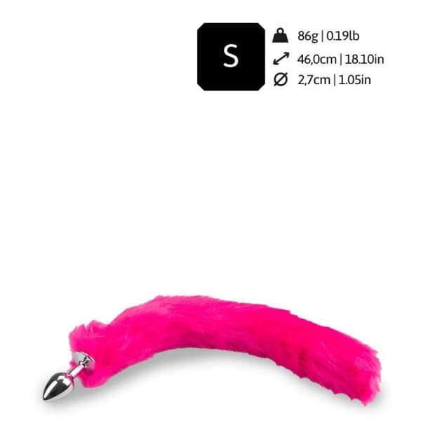 Fuschia vegansk pälsräv svansplugg