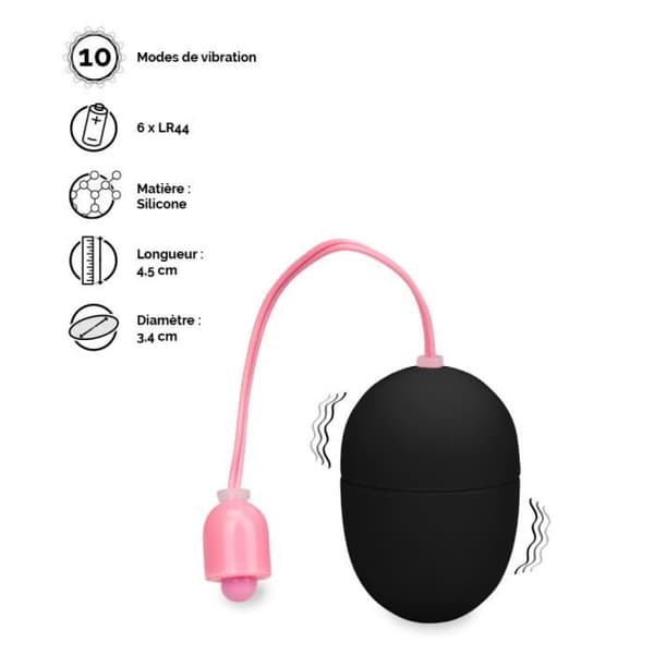 Wiggle Vibrating Egg - S Svart